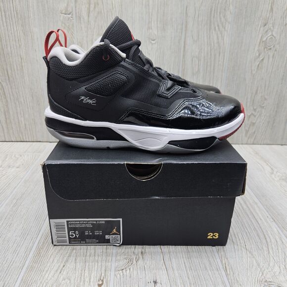 Nike Air Jordan Stay Loyal 3 Black Varsity Red White FB9922 006 Size 5.5 Youth - Picture 3 of 16